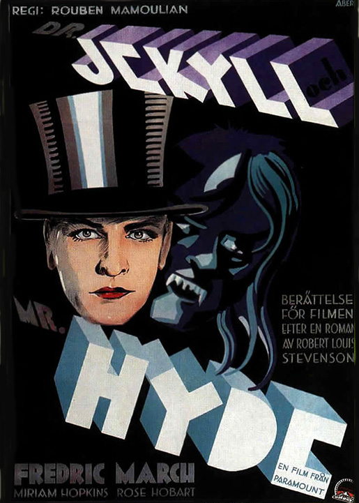 Elokuvajuliste Tri Jekyll & Mr Hyde.